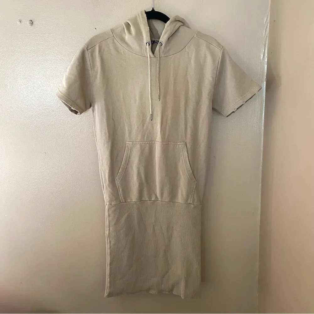SER.O.YA Rory dress tan hooded mini tunic hoodie Revolve NWOT Sz S